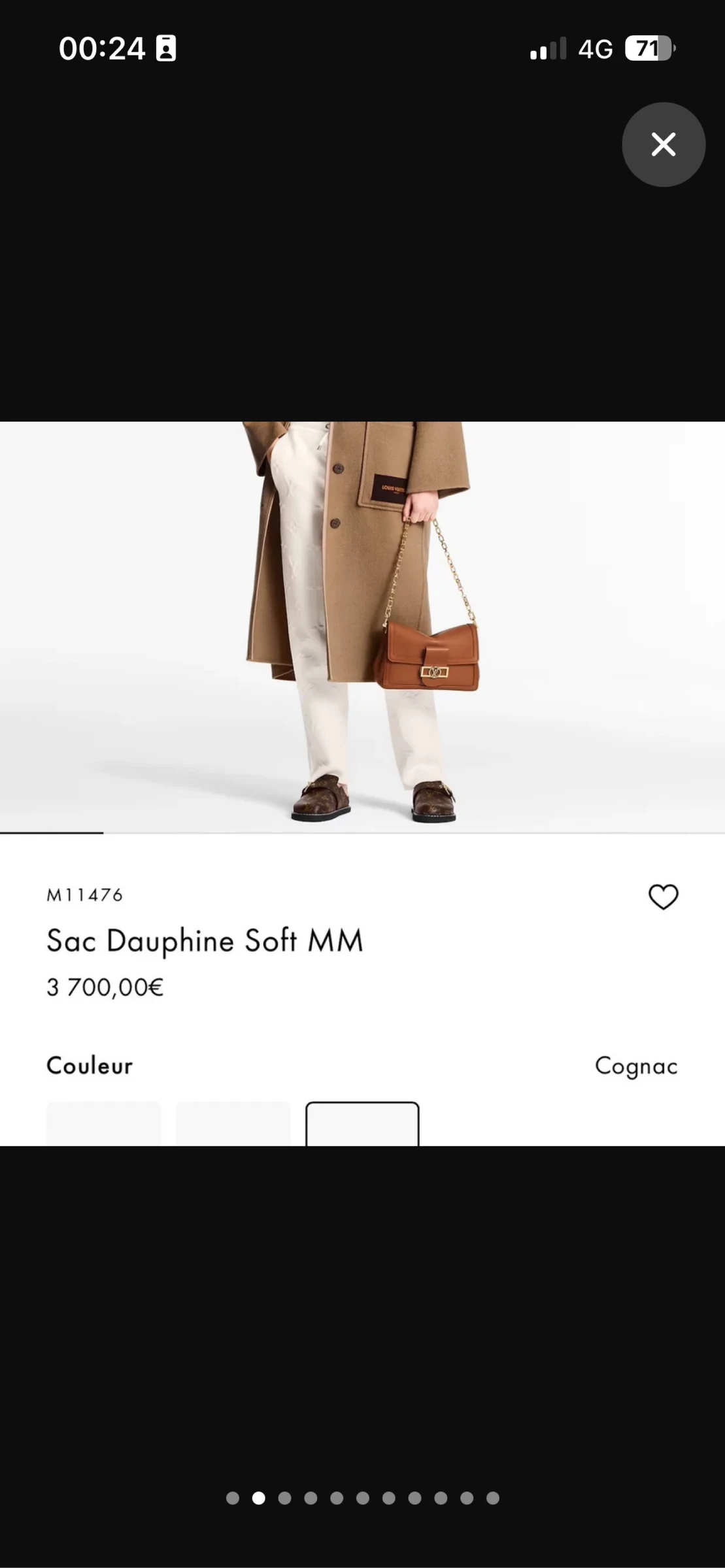 L V dauphine MM soft 2026 cognac bag – photo 9